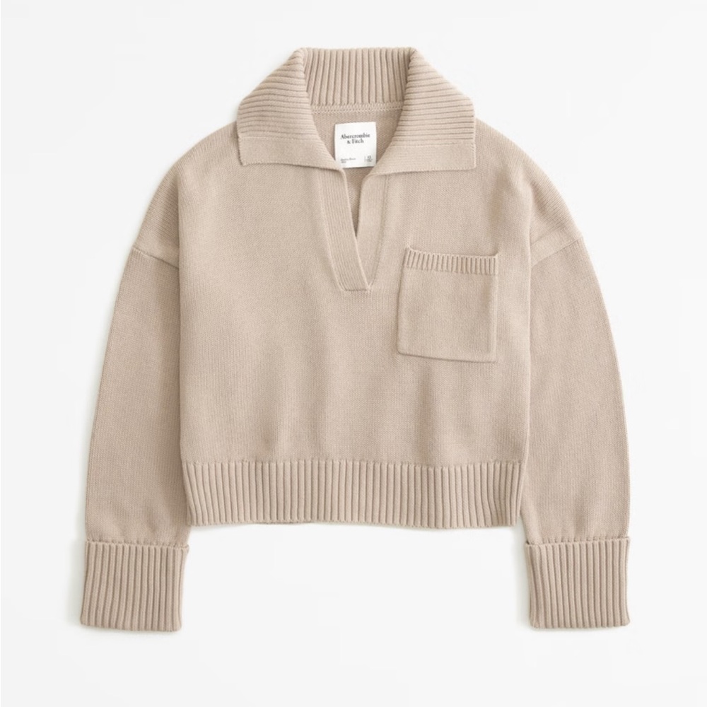 Abercrombie & Fitch Beige V-Neck Sweater